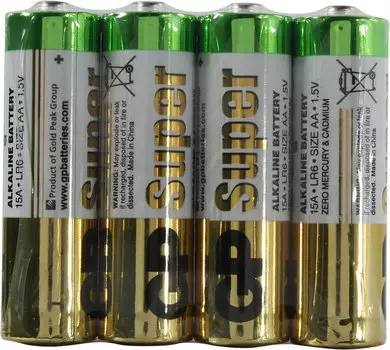 Батарейка GP Super, AA (LR06/15А), 1.5V, 96 шт. (15ARS-2SB4)