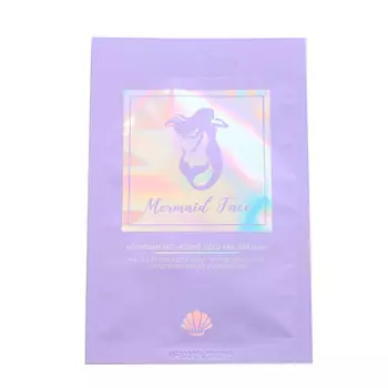 ЛЭТУАЛЬ MERMAID FACE Маска-плёнка для лица антивозрастная голографическая золотистая