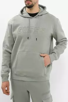 Худи хлопковое с капюшоном Guess