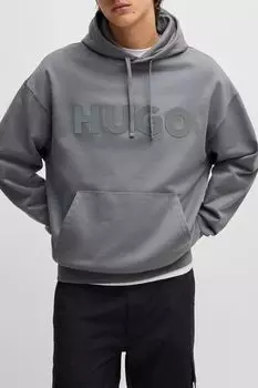 Худи хлопковое с карманом HUGO