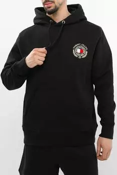 Худи хлопковое с карманом Tommy Jeans