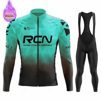 2023 Rcn Team Winter Thermal Fleece Cycling Clothing Men s Jersey Suit Warm Bicycle Велосипедная одежда MTB Malllot Ciclismo Hombre XS