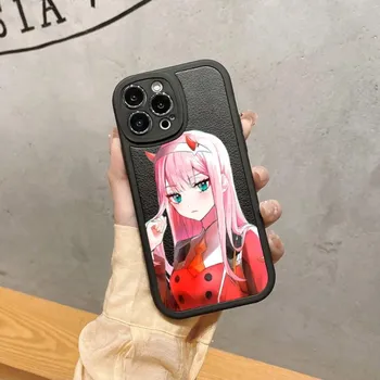Милый чехол для телефона Zero Two Darling для IPhone 14 11 12 13 Pro Max X XR XSMax 6 6S 7 8 Plus SE 2022, мягкий чехол для телефона цвета овчины iPhone 14