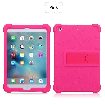 Чехол для Apple iPad mini 1 2 3 Funda Stand, мягкий силиконовый чехол iPad mini1 mini2 MINI3, безопасный противоударный защитный чехол для планшета красный