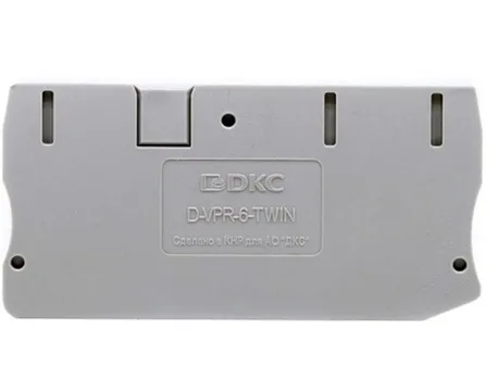 Торцевой изолятор DKC D-VPR-6-TWIN для клемм VPR-6-TWIN, "Nuputuk"