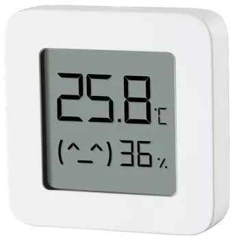 Датчик температуры и влажности Xiaomi Mi Temperature and Humidity Monitor 2, Bluetooth, белый (LYWSD03MMC/NUN4126GL)