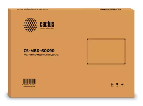 Демонстрационная доска Cactus CS-MBD-60X90 магнитно-маркерная, 60x90см, лак (белый)/алюминий