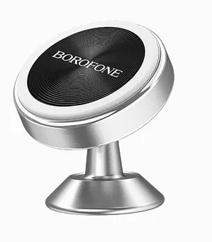 Держатель автомобильный Borofone BH5 Platinum, магнитный для смартфонов 3.7-6.5 " (40-78 мм) клеевая основа лобовое стекло, приборная панель, черный