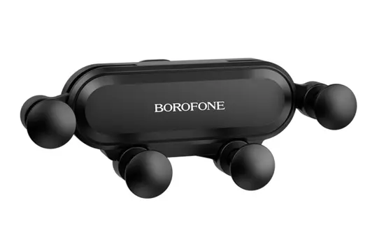 Держатель автомобильный Borofone Eddie BH19, раздвижной для смартфонов 4-6.5 " зажим в воздуховод, черный (21204)