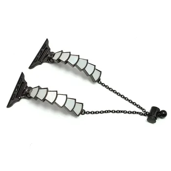 Ремешок совместимый с Apple, металлический, 49 мм IBOANN, Shell Bangle Strap-Gold Powder
