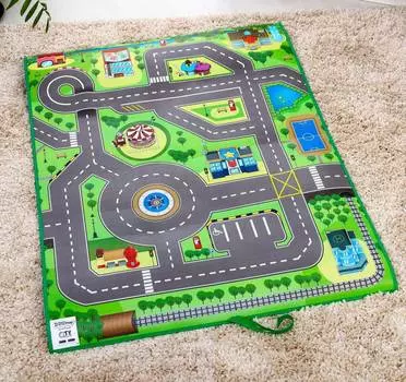 Knopa Интерактивный игровой коврик "Твой город 3D", 90х120 см