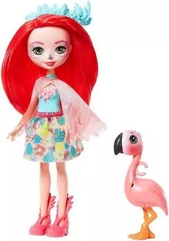 Игрушка Enchantimals "Кукла с любимой зверюшкой - Фенси Флэмингo"