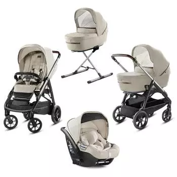 Коляска Inglesina Aptika System Quatro 4 в 1 на шасси Aptica Black Coffee, Cashmere Beige