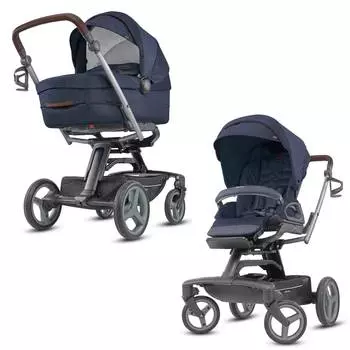 Коляска Inglesina Quad System 2 в 1 на шасси Quad Titanium Black Coffee, Oxford Blue