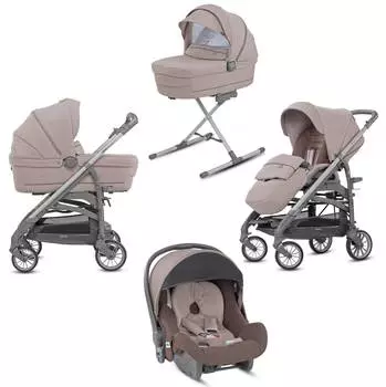 Коляска Inglesina Trilogy System Quattro 4 в 1 на шасси Trilogy Slate, Alpaca Beige