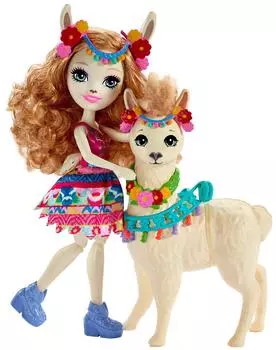 Игрушка Enchantimals "Куклы с большими зверюшками" Ллуэлла Лама и Флиси