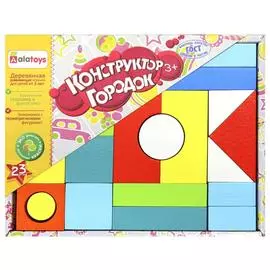 Aalatoys Конструктор "Городок окрашенный", 23 детали, К1601