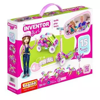 Конструктор ENGINO IG15 INVENTOR GIRLS Набор из 15 моделей