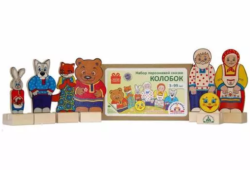 КРАСНОКАМСКАЯ ИГРУШКА Набор Персонажи сказки Колобок, Н-20