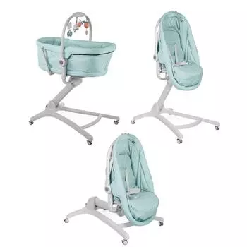 Кроватка-стульчик Chicco Baby Hug 4-в-1 Aquarelle, бирюзовый