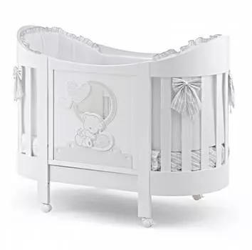 Italbaby Овальная кровать Love Oval, белая