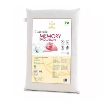 Italbaby Подушка в кроватку Memory Evolution, 38х58 см, белая