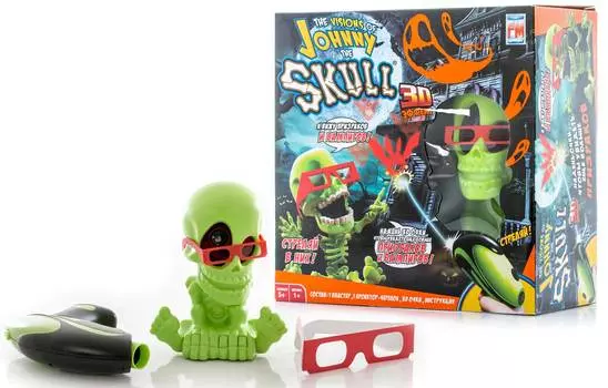 Johnny the Skull "Джонни-Черепок 3D с 1-м бластером" - тир-проектор