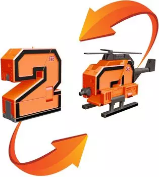 Игрушка 1TOY Трансботы Боевой расчет "Паракоптер - цифра 2"