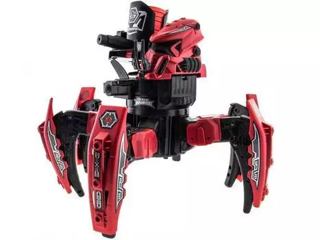 Keye Toys Радиоуправляемый боевой робот-паук Space Warrior, лазер, диски, красный, Ni-Mh и З/У, 2.4G