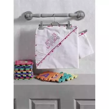 Kidboo Полотенце "HAPPY BIRTDAY" уголок+варежка, 75*75 см, розовый