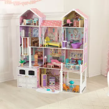 KidKraft Дом для классических кукол до 32 см "Загородная усадьба", Country Estate с мебелью