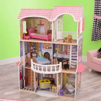 KidKraft Винтажный кукольный дом с мебелью для Барби "Магнолия"