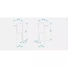 Торцевая заглушка R-EL-03-10 набор из 2 шт. Deko-Light 979710