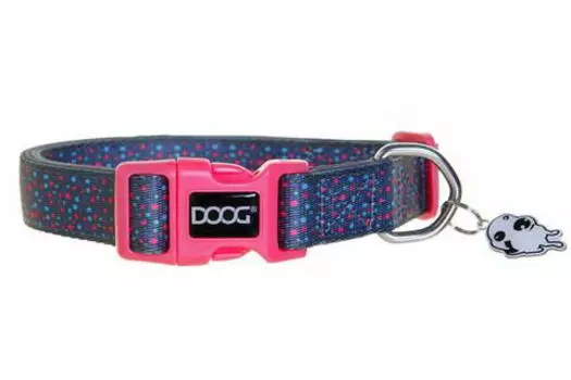 DOOG Ошейник для собак "Marley", синий в крапинку, S, 23-34см (Австралия)