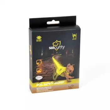 DUVO+ Жилет для собак светоотражающий, жёлтый, XL (64см) (Бельгия)