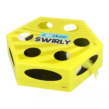 EBI Coockoo Игрушка для кошек интерактивная "SWIRLY", лайм, 20.4x6.8x23см (Нидерланды)
