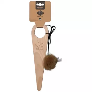 EBI Игрушка для кошек дразнилка деревянная "POPPY", бело-коричневая, 30см (Нидерланды)!