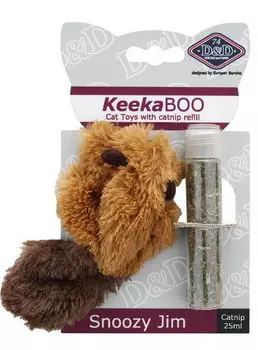 EBI Игрушка для кошек мягкая с кошачьей мятой "Snoozy Jim", коричневая, 8см (Нидерланды)