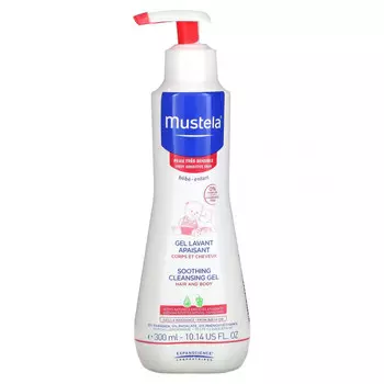Mustela, Детский, успокаивающий очищающий гель, для очень чувствительной кожи, без отдушек, 300 мл (10,14 жидк. Унции)