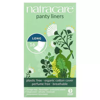 Natracare, органические прокладки, длинные, 16 шт.