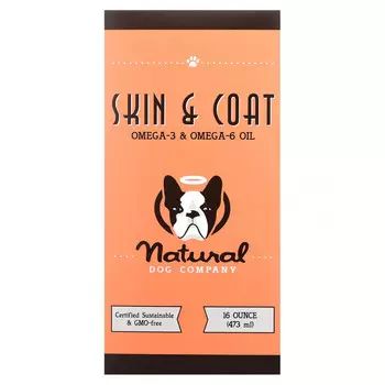 Natural Dog Company, Skin & Coat, масло омега-3 и омега-6, 473 мл (16 унций)