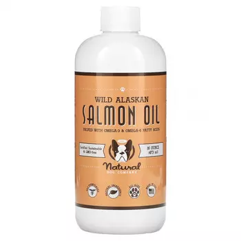 Natural Dog Company, Жир дикого аляскинского лосося, для всех возрастов, вкусный лосось, 473 мл (16 унций)