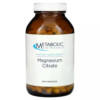 Metabolic Maintenance, цитрат магния, 240 капсул