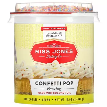 Miss Jones Baking Co, Органическая глазурь, конфетти, 340 г (11,98 унции)