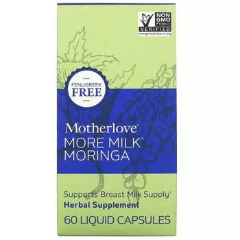 Motherlove, More Milk Moringa, 60 жидких капсул