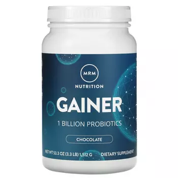 MRM, Nutrition, гейнер, шоколад, 1 млрд пробиотиков, 1512 г (3,3 фунта)