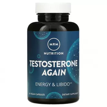 MRM, Testosterone Again, энергия и либидо, 60 веганских капсул