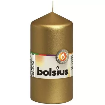 Свеча-столбик 5,8 х 12 см Bolsius золотой
