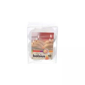 Свечи плавающие Bolsius 10 шт белый