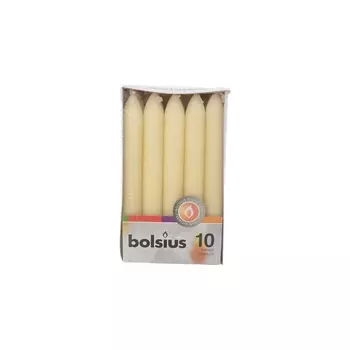 Свечи столовые 2 х 17 см Bolsius 10 шт кремовый
